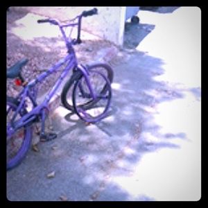 A purple mongoose bmx bike